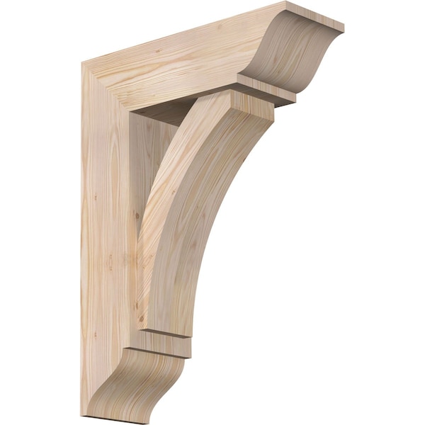 Ekena Millwork Thorton Traditional Smooth Bracket w/ Offset Brace, Douglas Fir, 7 1/2"W x 22"D x 30"H BKT0806X22X30THR01SDF - main
